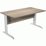 BUREAU PIEDS L MÉTAL FAST 140CM CHÊNE CANADIEN CHROME