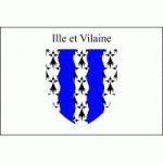 DRAPEAU ILLE ET VILAINE : DIMENSIONS - 100 X 150 CM