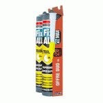 LOT DE 2 MASTIC-COLLES FIX ALL TURBO - 2 X 290 ML + CANULE - BLANC SOUDAL