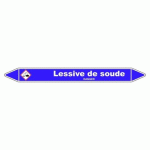 LOT DE 3 - MARQUEUR - TUYAUTERIE LESSIVE DE SOUDE - VINYLE LAMINÉ 150 X 12 MM
