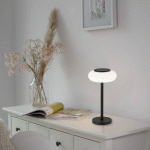 Q-SMART-HOME PAUL NEUHAUS Q-ETIENNE LAMPE À POSER LED, NOIRE