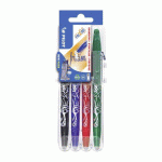 STYLO ROLLER PILOT FRIXION BALL EFFAÇABLE ÉCRITURE FINE - SET DE 4 COULEURS CLASSIQUES