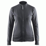 SWEAT ZIPPÉ FEMME GRIS FONCÉ TAILLE XXL - BLAKLADER