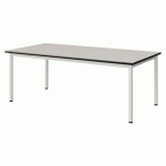 TABLE MALIBU 160X80 T3 4P ST ANTIB BLC SE W911/NOIR BLC 9016