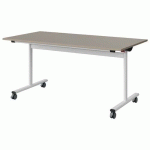 TABLE MALIBU RAB. 160X80 T6 DL STRA ABS GRIS U727/BLC 9016