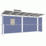 ABRI BUS VENISE 5 M - BARDAGES LATÉRAUX - BLANC 9010 - PROCITY