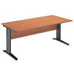 BUREAU DROIT PRONTO MÉTAL - L.120 X P.80 CM - PLATEAU AULNE - PIEDS L ANTHRACITE