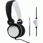 CASQUE FILAIRE PLIABLE JACK 3.5 MM BE COLOR - BLANC/NOIR - TNB