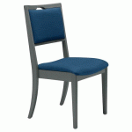 CHAISE GINKGO PÉTROLE - STRUCTURE HÊTRE ANTHRACITE - SUNSET CREATION