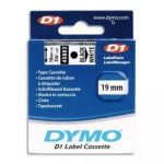 DYMO RUBAN D1 NOIR/TRANSPARENT 19MMX7M POUR 1000/1000+/2000/3500/4500/5000/5521