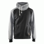 SWEAT À CAPUCHE NOIR/GRIS MÉLANGÉ TAILLE XS - BLAKLADER