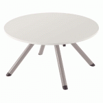 TABLE BASSE RONDE PRIMA - PLATEAU GRIS - OSLASH - 80 CM