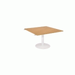 TABLE D'EXTENSION - PIED TULIPE BLANC - 124-5 X 120 CM - PLATEAU HETRE