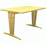 TABLE IRISS 120 X 80 CM DL - STRATIFIÉ HÊTRE/HÊTRE NATUREL