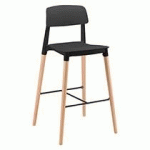 TABOURET NOIR MARTY - LOT DE 2