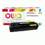 TONER REMANUFACTURÉ OWA - STANDARD - JAUNE - POUR HP CF402A - TONER COMPATIBLE