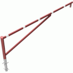 BARRIÈRE À BÉTONNER SERRURE PROFILÉE-3500 MM-ROUGE/BLANC - SCHAKE