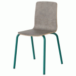 CHAISE MALIBU 4P T6 COQUE BÉTON CHIC F186 / ALU BLEU 5018