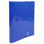 CLASSEUR À ÉLASTIQUES 2 ANNEAUX 15MM IDERAMA - A4 - BLEU FONCÉ - LOT DE 20