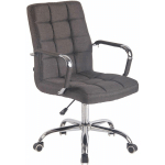 CHAISE DE BUREAU ÉLÉGANTE EN SESSION ERGONOMIQUE MATELASSÉE DIVERSES COULEURS COLORE : GRIS FONCÉ