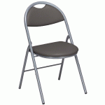 LOT 4 CHAISES PLIANTES CLAP PIÈTEMENT GRIS ALU TISSU ENDUIT PVC M2 TAUPE - MANUTAN COLLECTIVITÉS