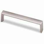 LOT DE 4 POIGNÉES DE MEUBLE EN ZINC NURSIA - ENTRAXE 160 MM - INOX BROSSÉ HETTICH