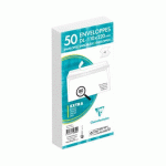 LOT DE 80 - PAQUET DE 50 ENVELOPPES BLANCHES DL-110X220MM - AUTO-ADHÉSIVES - 80G/M2 - CAISSE DE 2000 ENVELOPPES. - BLANC