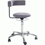 SATURN ALU610-TISSU 3D-BAS-ROULETTESEASY ROLLING-GRIS - GLOBAL PROFESSIONAL SEATING