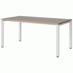 TABLE MALIBU 160X80 T5 SOUDÉ STRA ALAISÉ GRIS U727/BLC 9016