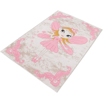 WELLHOME - TAPIS SALON EN POLYESTER ROSE - 80X150CM - ROSE