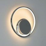KOSILUM - APPLIQUE DESIGN CHROMÉE DOUBLE BOUCLE LED - XANDRA - ARGENTÉ / CHROMÉ