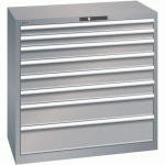 ARMOIRE 8 TIROIRS 1023X572X1000MM-CHARGE 75KG-GRIS/ARGENT - LISTA