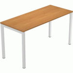 BUREAU DROIT FAST 4 PIEDS MÉTAL - 140X60 CM - AULNE