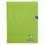CAHIER PIQUÉ MIMESYS 24X32CM 48 PAGES GRANDS CARREAUX COUVERTURE POLYPROPYLÈNE COULEUR ALÉATOIRE - VERT - LOT DE 10