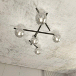 EMIBIG LIGHTING PLAFONNIER SMART, NOIR/GRAPHITE, À 5 LAMPES