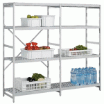 KIT RAYONNAGE ALIMENTAIRE ÉLÉMENT SUIVANT L/P/H 120 X 40 X 200 CM - MANUTAN COLLECTIVITÉS