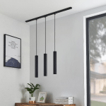 LINDBY SET DE RAIL ÉLECTRIQUE LINARO MONOPHASÉ 1M NOIR, 3 SUSPENSIONS
