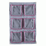 LOT DE 2 RANGEMENTS MURAUX 9 POCHES GRIS FUSCHIA - MANUTAN COLLECTIVITÉS