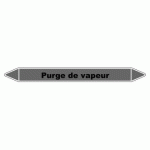 LOT DE 3 - MARQUEUR TUYAUTERIE - PURGE VAPEUR - VINYLE LAMINÉ - NFX 08-105 355 X 37 MM