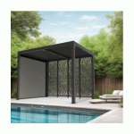 PERGOLA BIOCLIMATIQUE ALU GRIS - 2,40X3 M - 7,20 M2 HABRITA