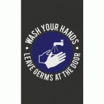 TAPIS STANDARD IMPRIMÉ WASH HANDS-GRIS-90X150CM - NOTRAX