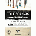 TOILE À PEINDRE GRAIN DE SABLE BLOC COLLÉ 10F A3 210G - NATUREL - LOT DE 2
