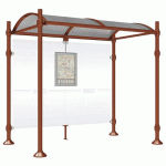 ABRI BUS PROVINCE 2.50 M INOX ASPECT CORTEN - PROCITY