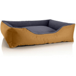 LIT POUR CHIEN BEDDOG TEDDY,CANAPÉ,COUSSIN, PANIER CORBEILLE LAVABLE AVEC BORDURE:XL, GOLDEN-ROCK (OR/GRIS)