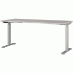 BUREAU RÉGLABLE ÉLECTRIQUE GW-JET - 180CM - CACHEMIRE/ARGENT - GERMANIA