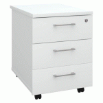 CAISSON MOBILE BOIS ECLA 3 TIROIRS BLANC