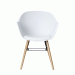 CHAISES WISEMAN PIED HÊTRE ASSISE BLANCHE - PAPERFLOW