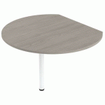 EXTENSION ISIA RONDE + 1 PIED MÉTAL CHÊNE GRIS/BLANC - MBA