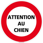 SIGNALETIQUE.BIZ FRANCE - PANNEAU DE SIGNALISATION ALU. PANNEAU INTERDICTION. PANNEAU PARKING, PANNEAU D'INFORMATION ALUMINIUM 2 MM - ATTENTION AU