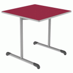 TABLE BANDANA 80X80 T6 DL STRAT POLYURÉTH. CERISE GRIS/9006 - MOBIDECOR